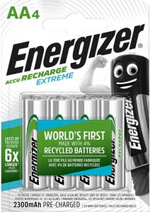ENERGIZER AA 4PK RECHARGEABLE BATTS