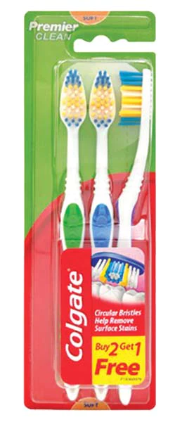 COLGATE EXTRA CLEAN T/BRUSH 3PK