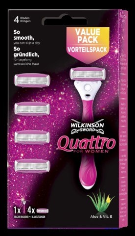 W/S QUATTRO WOMEN RAZOR + 4 BLADES
