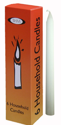 SHM 18.5CM HOUSEHOLD CANDLES 6 PACK
