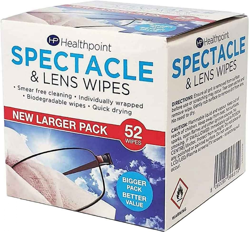 HEALTHPOINT SPECTACLE & LENS WIPES