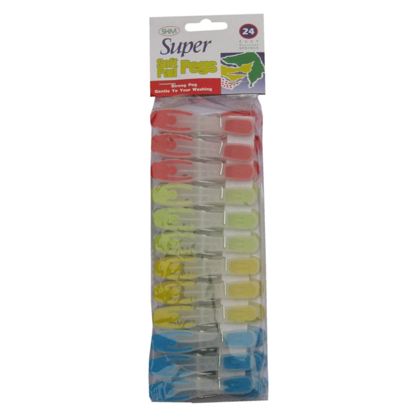 SUPER SOFT PAD CLOTHES PEGS 24 PACK