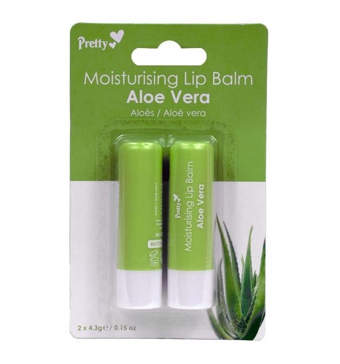 PRETTY ALOE VERA LIP BALM TWIN PACK