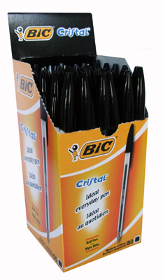 BIC CRISTAL BLACK PEN MEDIUM