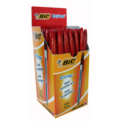 BIC CRISTAL RED PEN MEDIUM