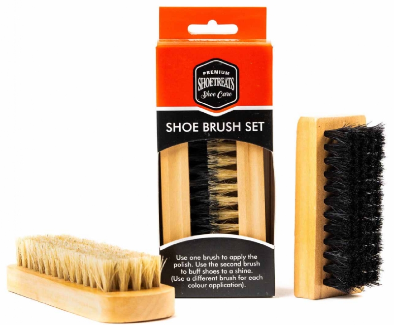 SHOETREATS TWIN PACK SHOE BRUSH SET