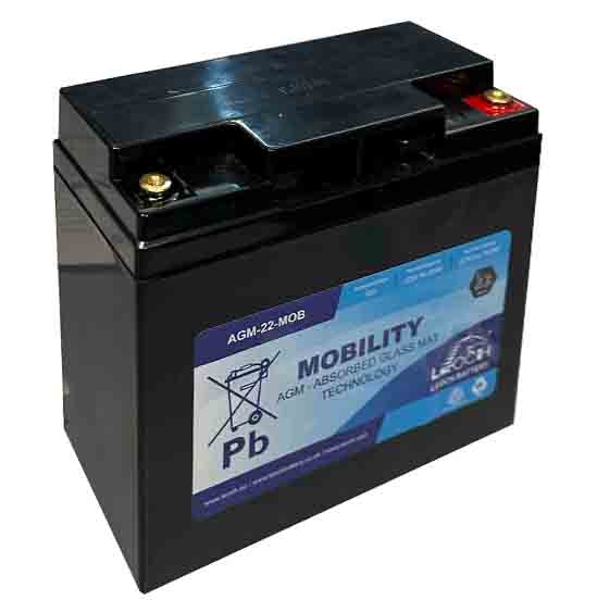 LEOCH MOBILITY 12V 22AH AGM BATTERY