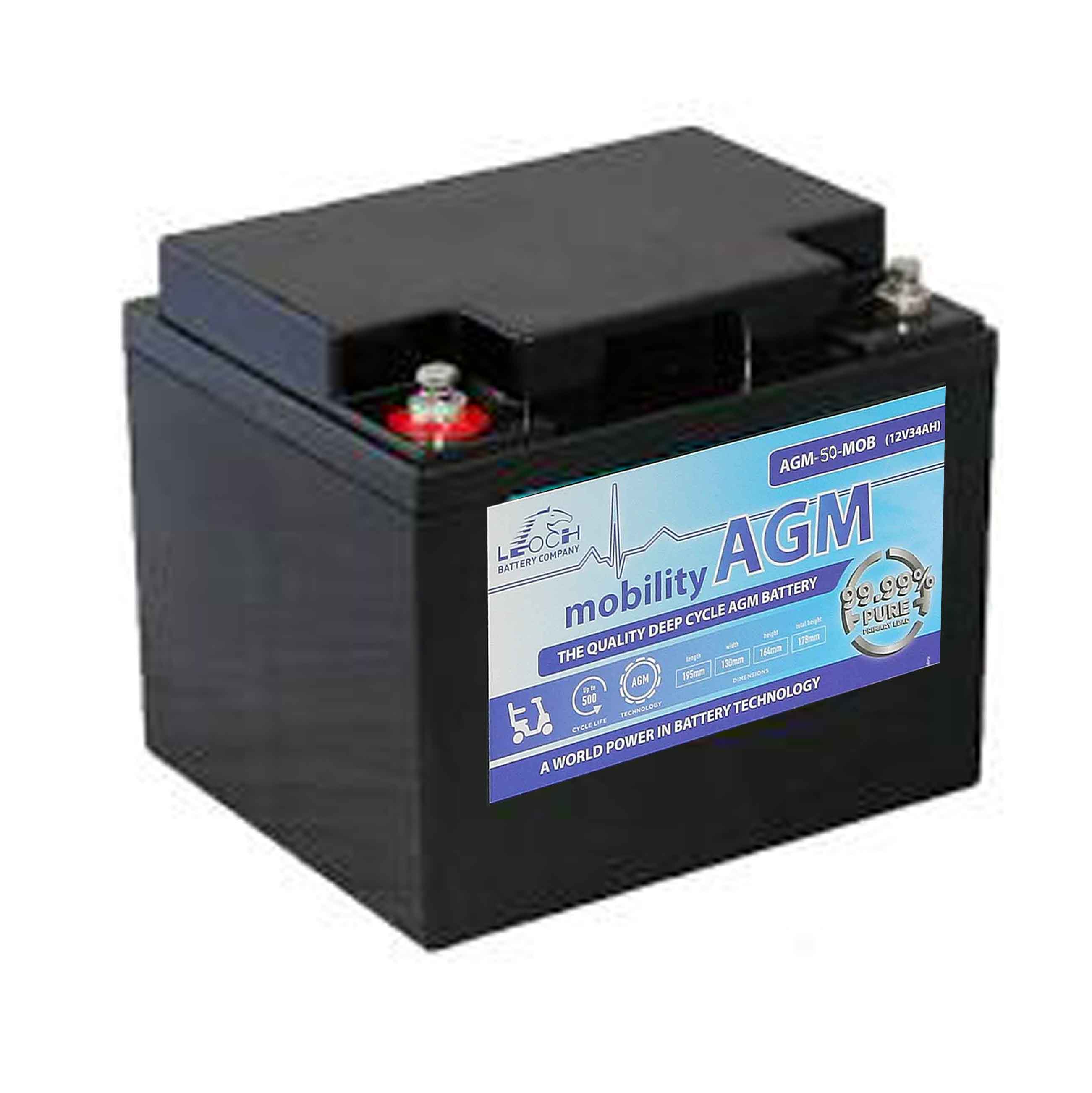 LEOCH MOBILITY 12V 50AH AGM BATTERY