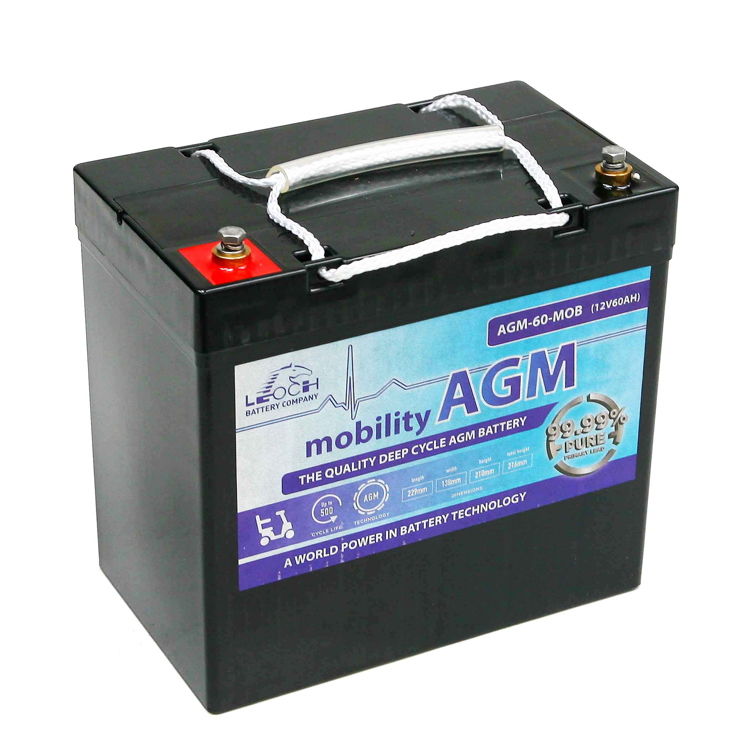 LEOCH MOBILITY 12V 60AH AGM BATTERY