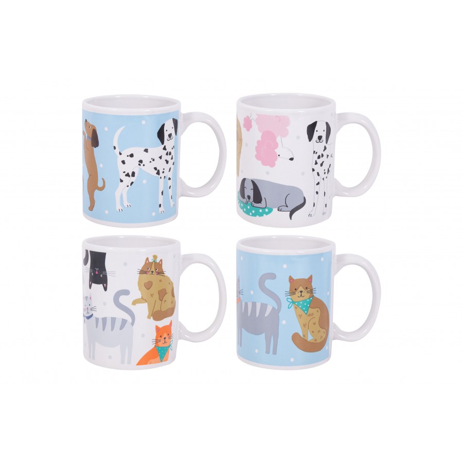 STRAIGHT CAT & DOG MUG 325ML