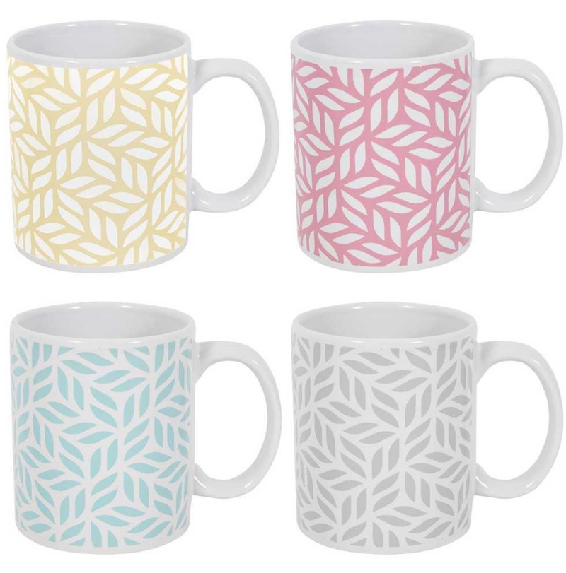 STRAIGHT LEAF 11OZ MUG ASSORTED