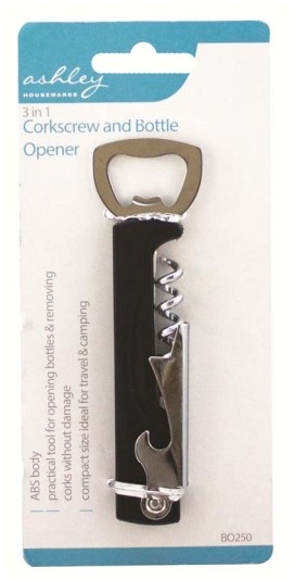 3IN1 CORKSCREW & BOTTLE OPENER
