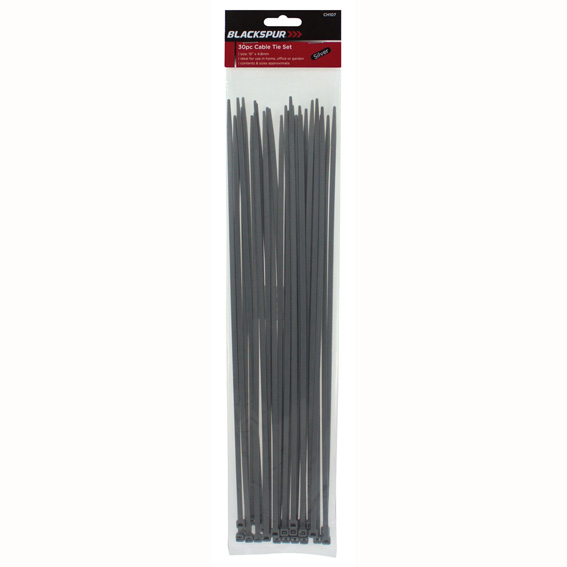 B/SPUR CABLE TIES SILVER 15IN 30PK