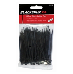 B/SPUR CABLE TIES BLACK 80MMx2.5MM