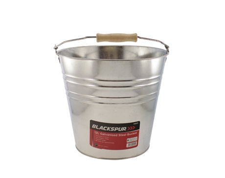B/SPUR 12L GALVANISED STEEL BUCKET