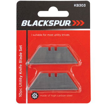 B/SPUR UTILITY KNIFE BLADES 10 PCE