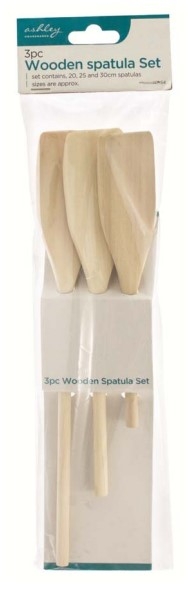 ASHLEY 3 PIECE WOODEN SPATULA SET