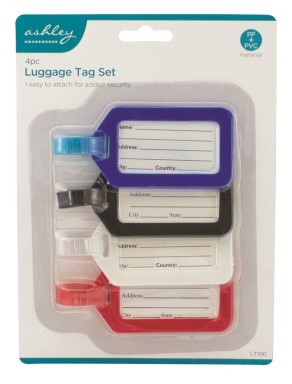 4 PC LUGGAGE TAG SET
