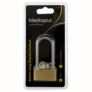 B/SPUR 40mm LONG SHACKLE PADLOCK