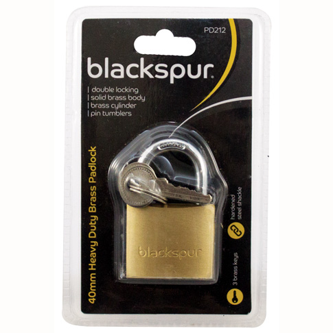 B/SPUR 40mm H/DUTY SHACKLE P/LOCK