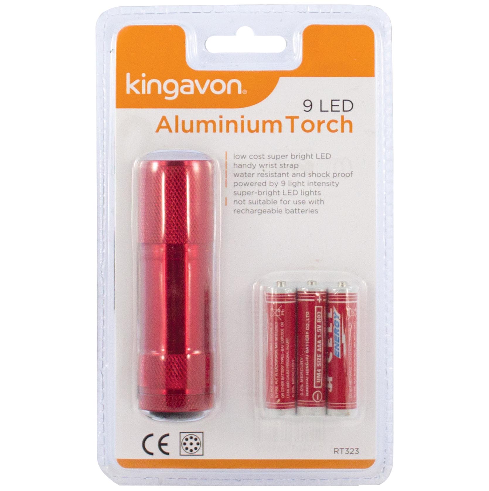 K/AVON 9 LED TORCH + AAA BATTS CDU