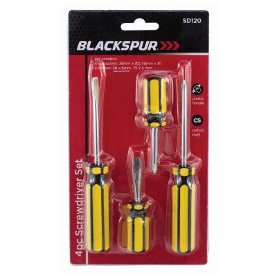 B/SPUR SCREWDRIVER SET 4PK