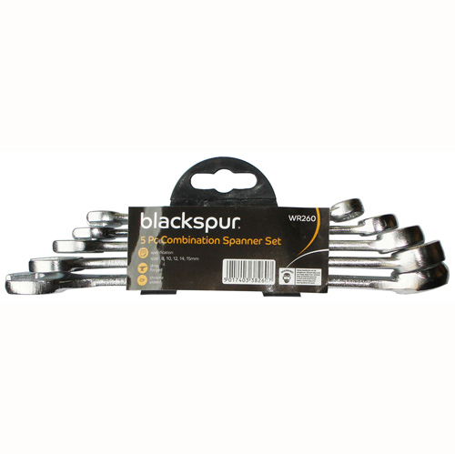 B/SPUR COMBINATION SPANNER SET 5PK