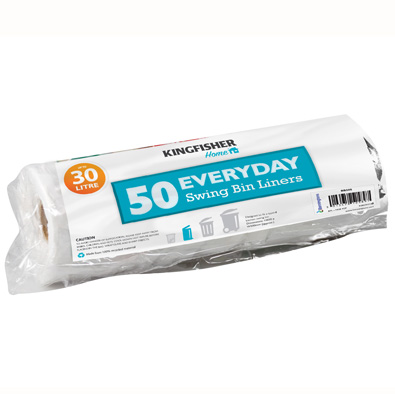 KINGFISHER SWING BIN LINERS 50 PACK