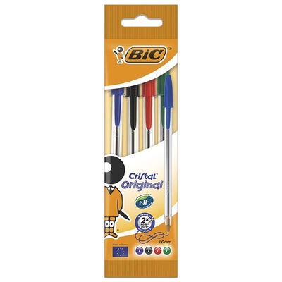BIC CRISTAL ASSORTED 4PK