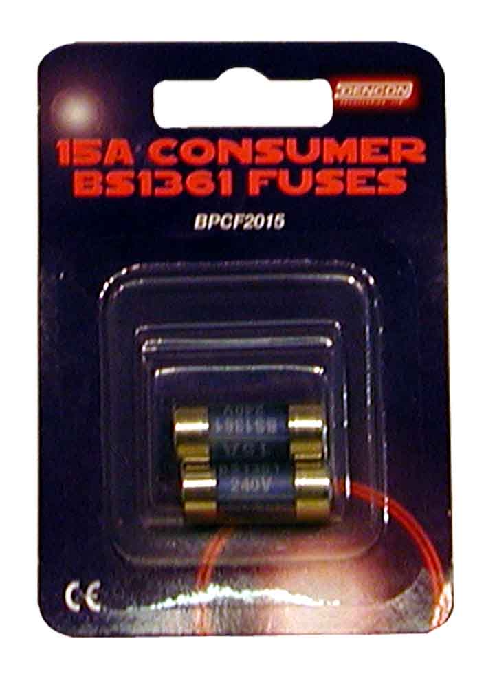 DENCON 15 AMP CONSUMER FUSE 2PK