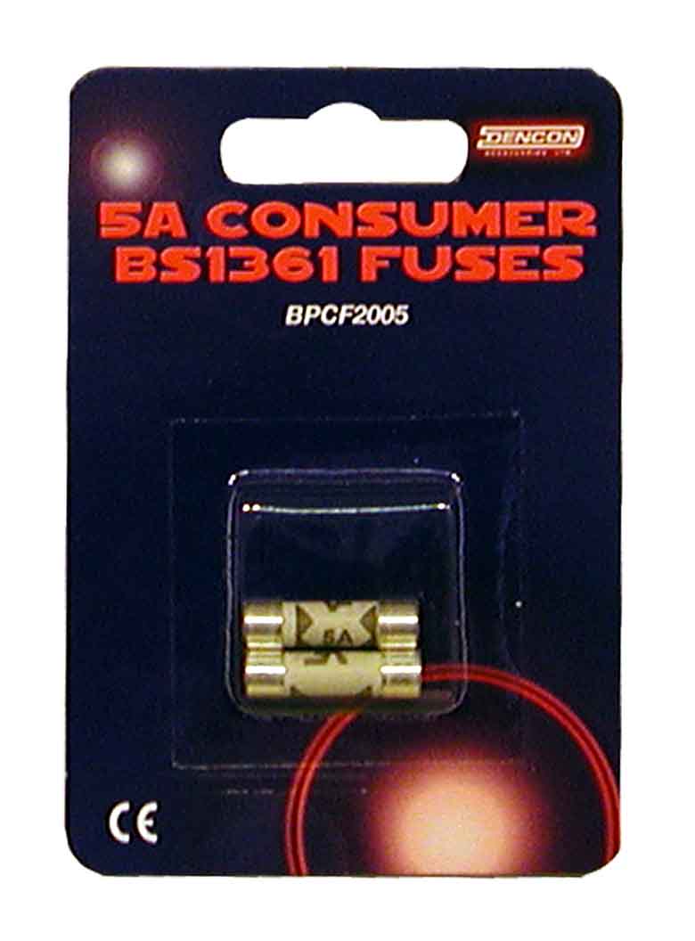 DENCON 5 AMP CONSUMER FUSE 2PK