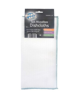 MICRO BRITE M/FIBRE DISH CLOTHS 3PK