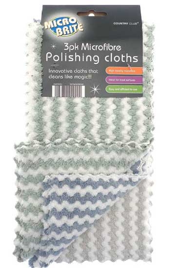 ZIG ZAG POLISHING CLOTH 3PK