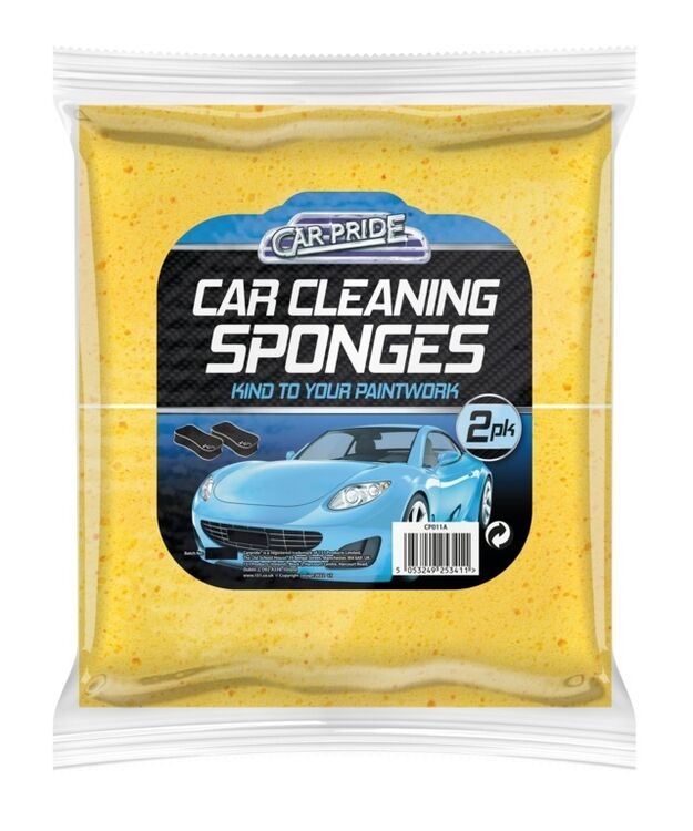CAR-PRIDE HANDY CAR SPONGES 2PK