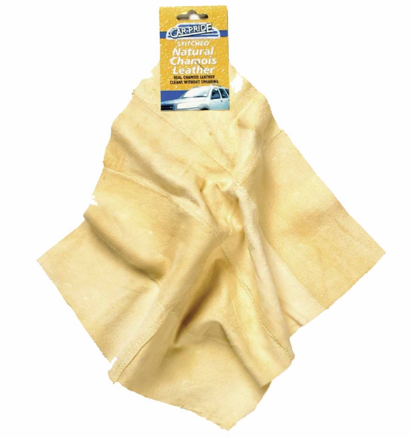 CAR PRIDE STITCHED NATURAL CHAMOIS