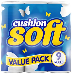 CUSHIONSOFT TOILET TISSUE 9PK