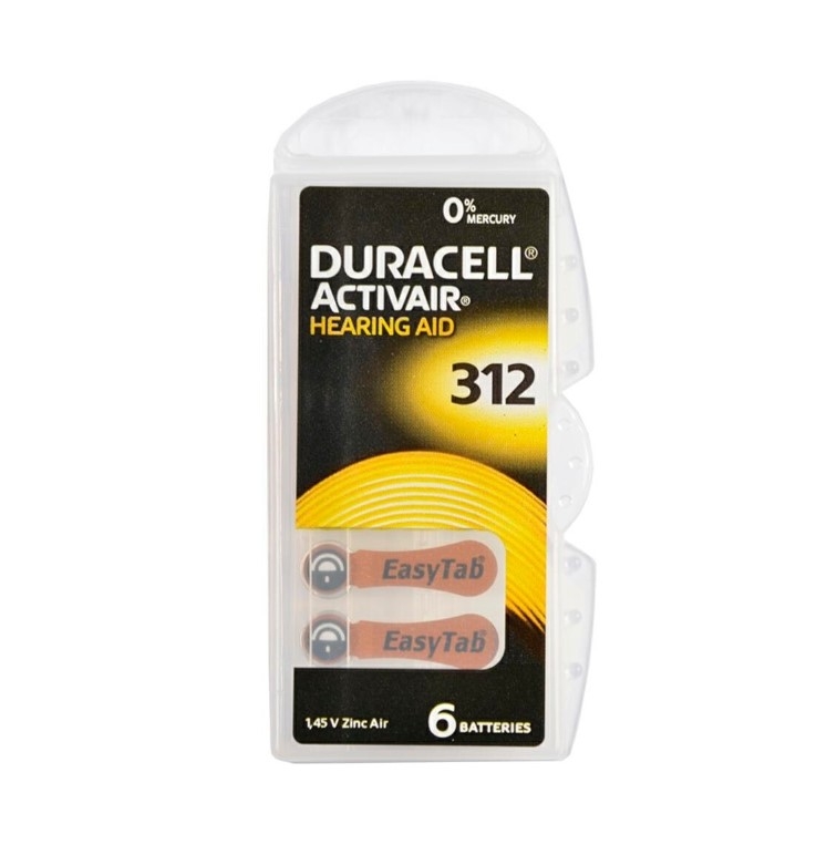 DURACELL ACTIVAIR ZA312 6PK HEARING