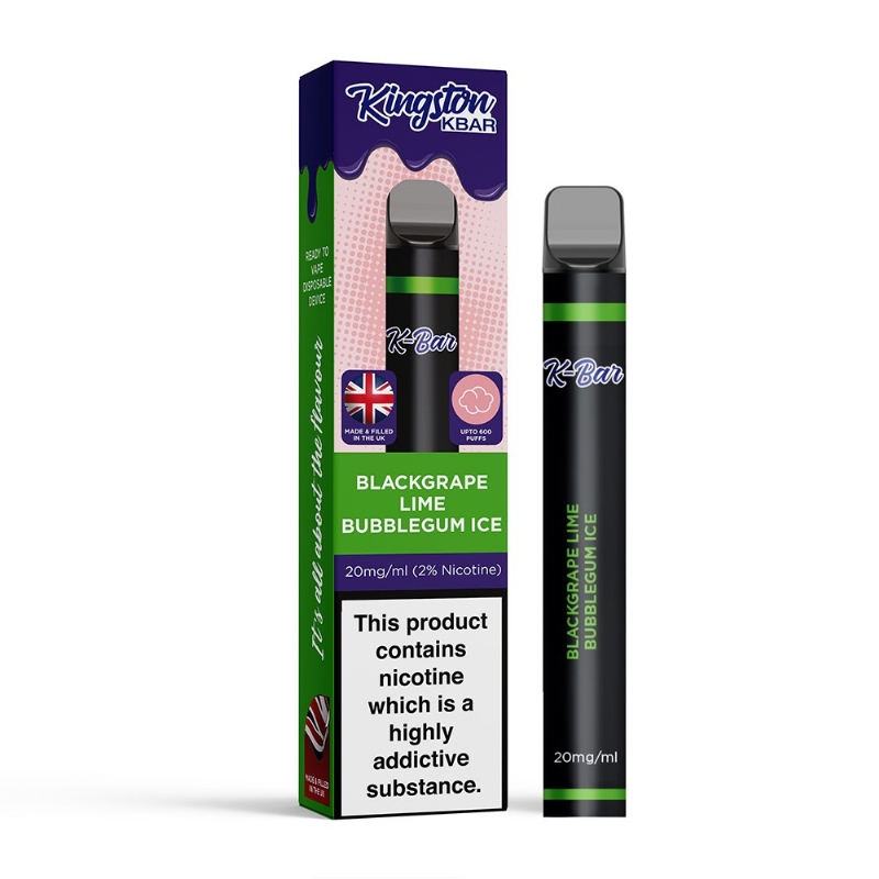 K-BAR BLACKGRAPE LIME BUBL 20mg/ml