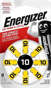 ENERGIZER 10 ZINC AIR 8PK BATTS