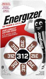 ENERGIZER 312 ZINC AIR 8PK BATTS