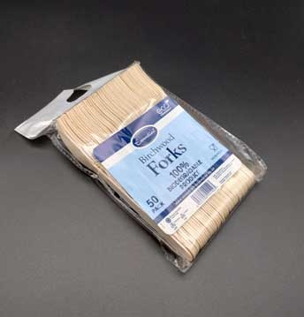 ESSENTIAL ECO WOODEN FORK 50 PK