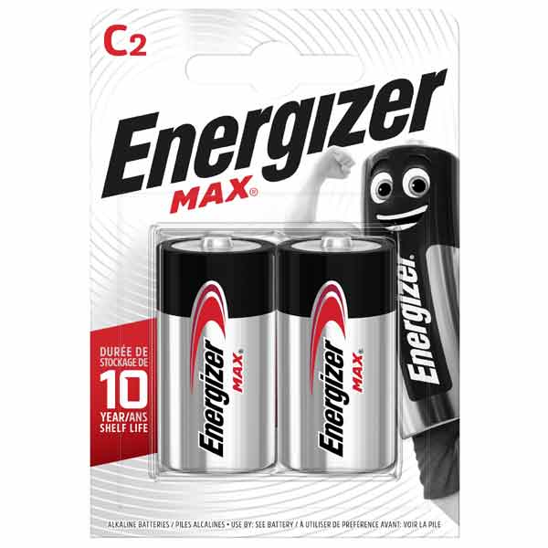 ENERGIZER C 2PK MAX BATTS
