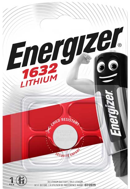 ENERGIZER CR1632 LITHIUM BATTERY