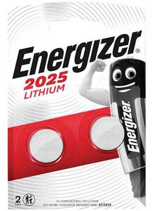 ENERGIZER CR2025 LITHIUM 2PK BATTS