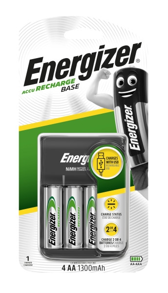 ENERGIZER USB BASE CHARGER + 4 x AA