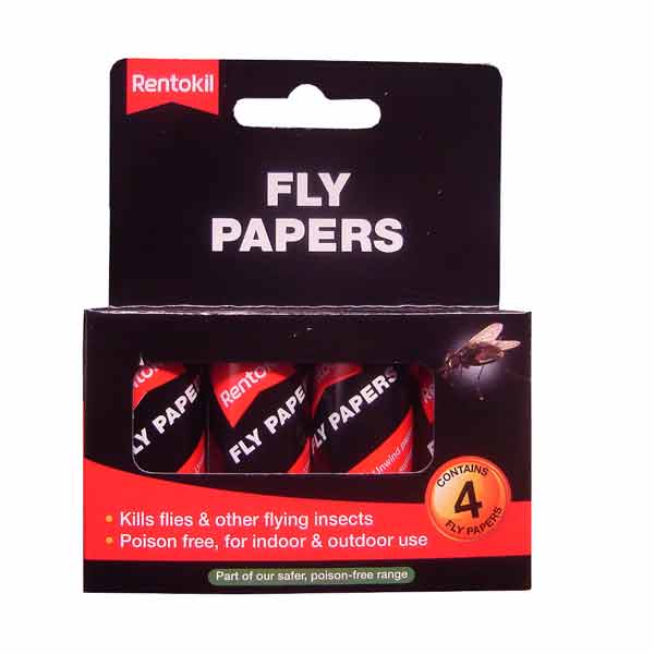 RENTOKIL FLY PAPERS 4 PACK