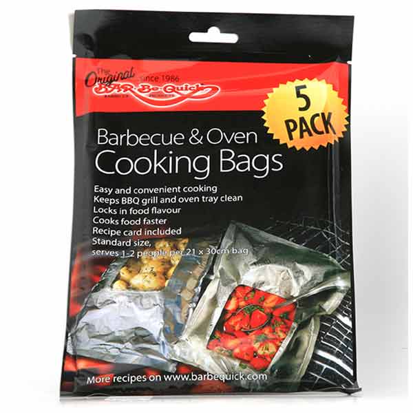BBQ&OVEN COOKING BAG 5PK CLIP STRIP