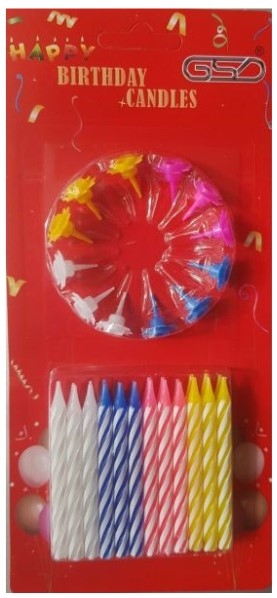 GSD BIRTHDAY CANDLES & HOLDERS