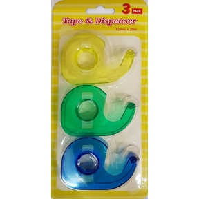 GSD 20M TAPE & DISPENSER 3PK
