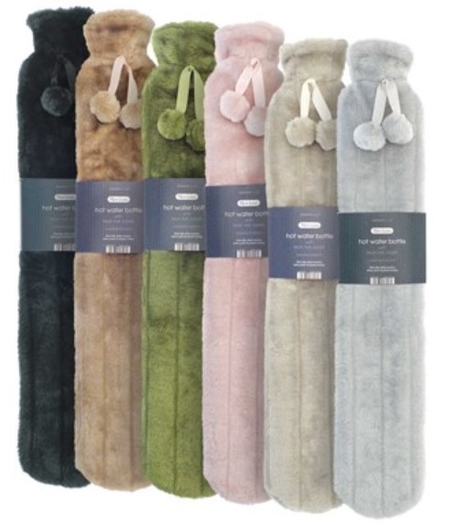 FAUX FUR LONG HOT WATER BOTTLE